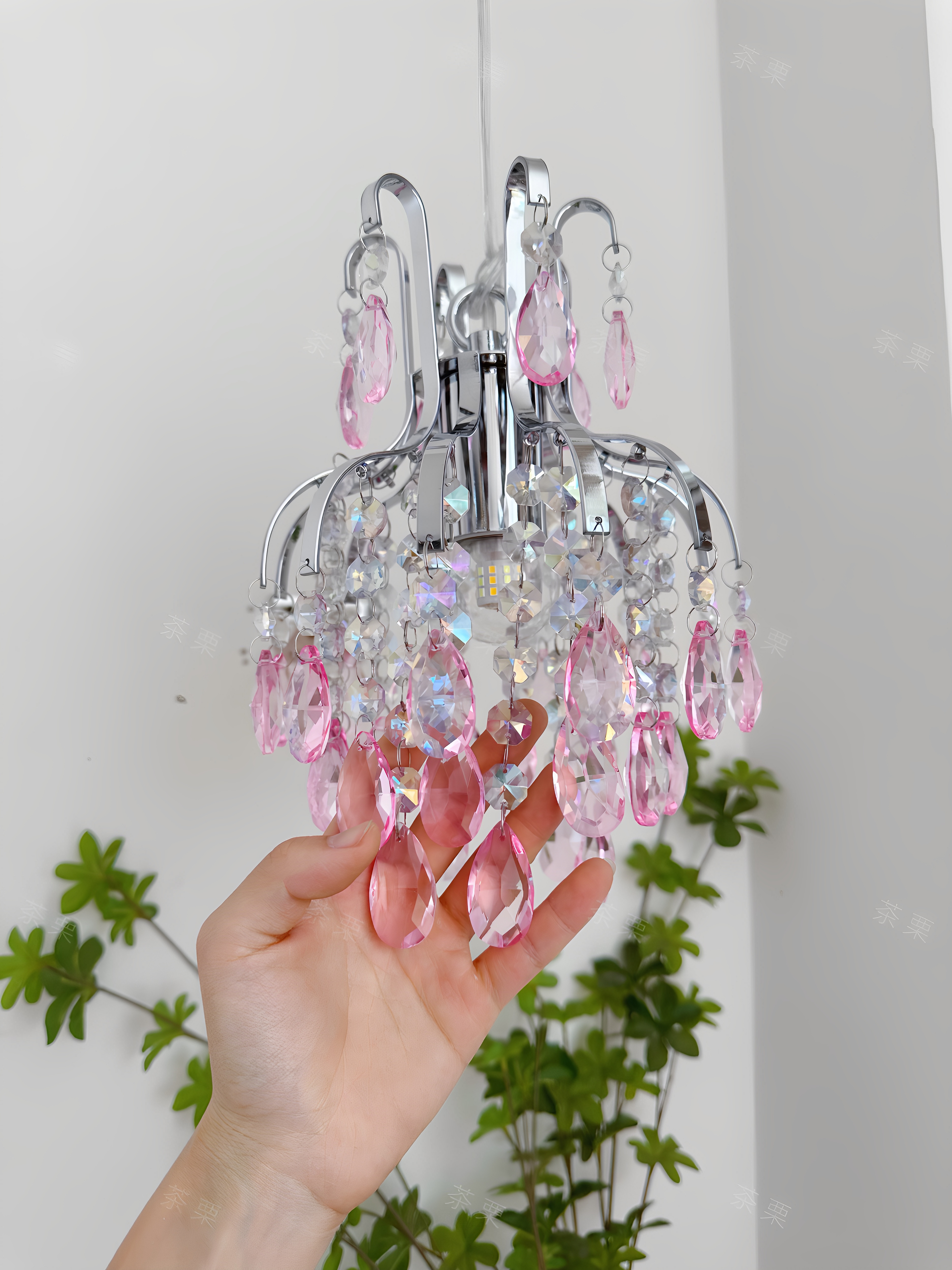 茶栗法式中古风水晶吊灯美式复古走廊装饰入户卧室床头飘窗餐厅