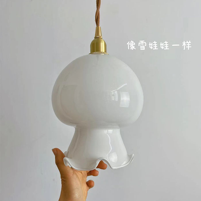 法式美式简约中古娃娃玻璃吊灯
