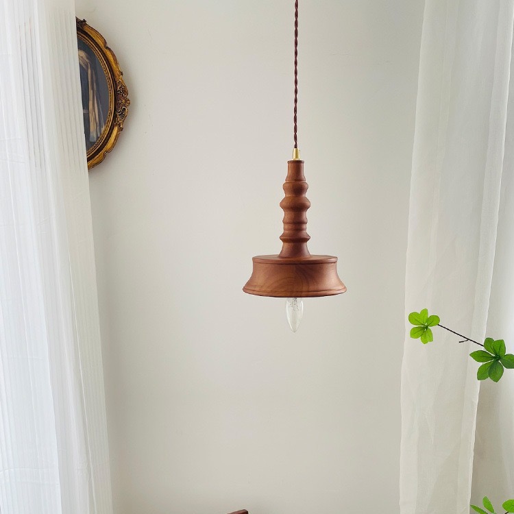 餐厅床头橡胶木中古氛围吊灯