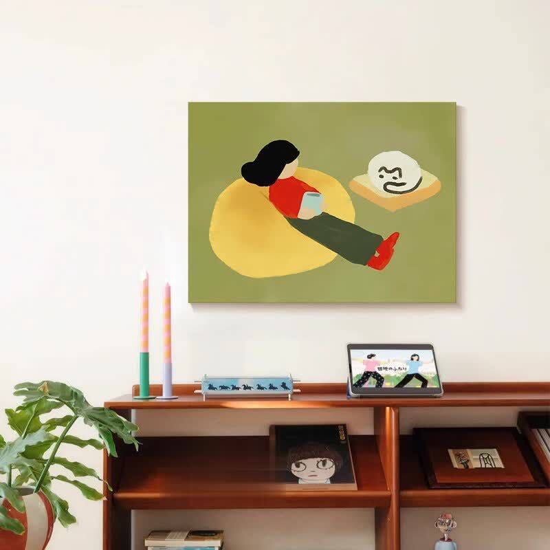 《奇趣逸客》轻法式奶油风客厅装饰画高级感玄关走廊小众艺术挂画