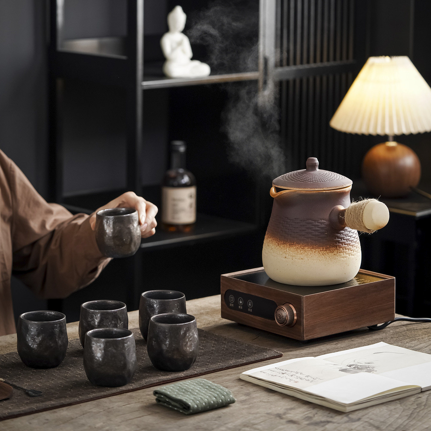 干烧罐罐煮茶壶奶茶壶围炉煮茶烤奶罐大容量陶罐煮粥炖汤煮中药壶