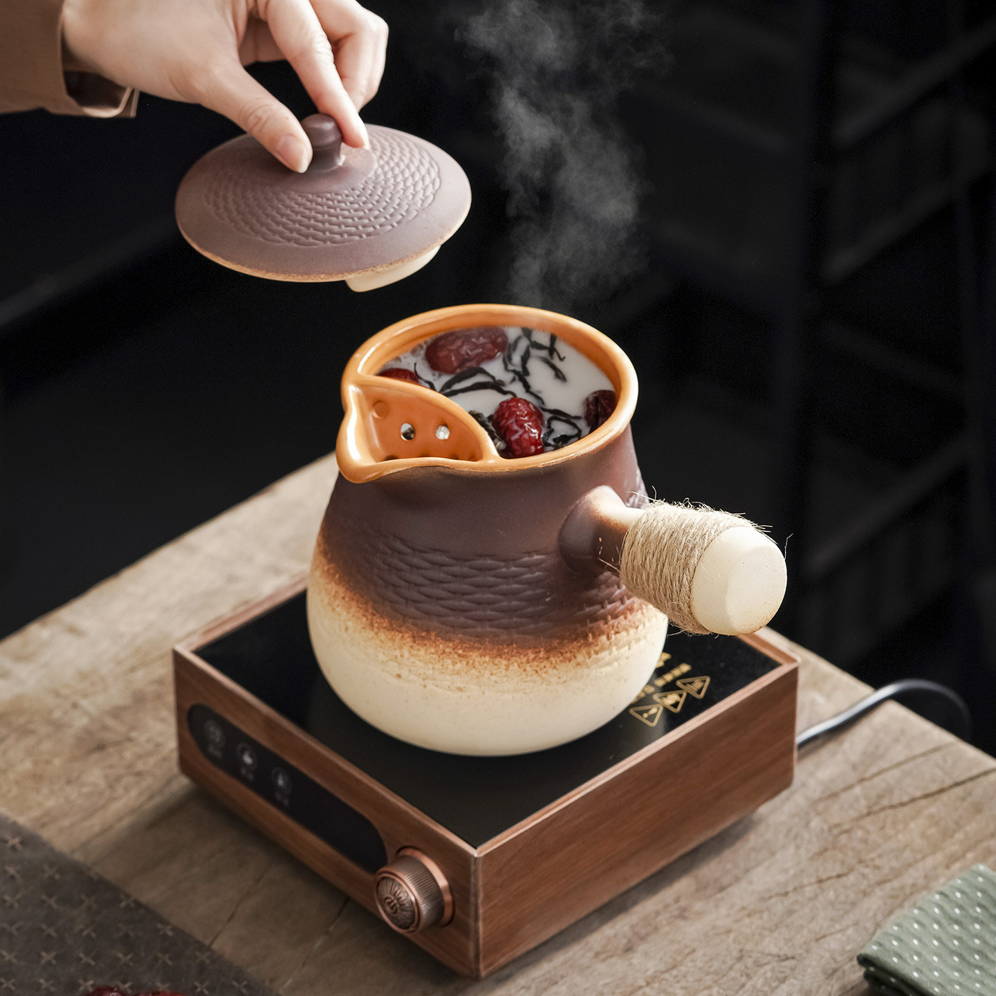 干烧罐罐煮茶壶奶茶壶围炉煮茶烤奶罐大容量陶罐煮粥炖汤煮中药壶