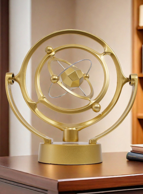 地球天体永动仪轻奢高端物理永动机不停创意摇摆摆件工艺品牛顿摆