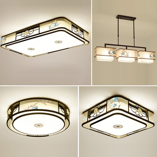 新中式餐厅吊灯三头简约复古茶室