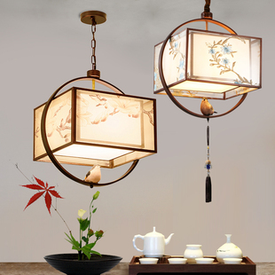 现代新中式 小吊餐厅书房卧室灯中山灯具 吊灯中国风古风客厅灯宋式