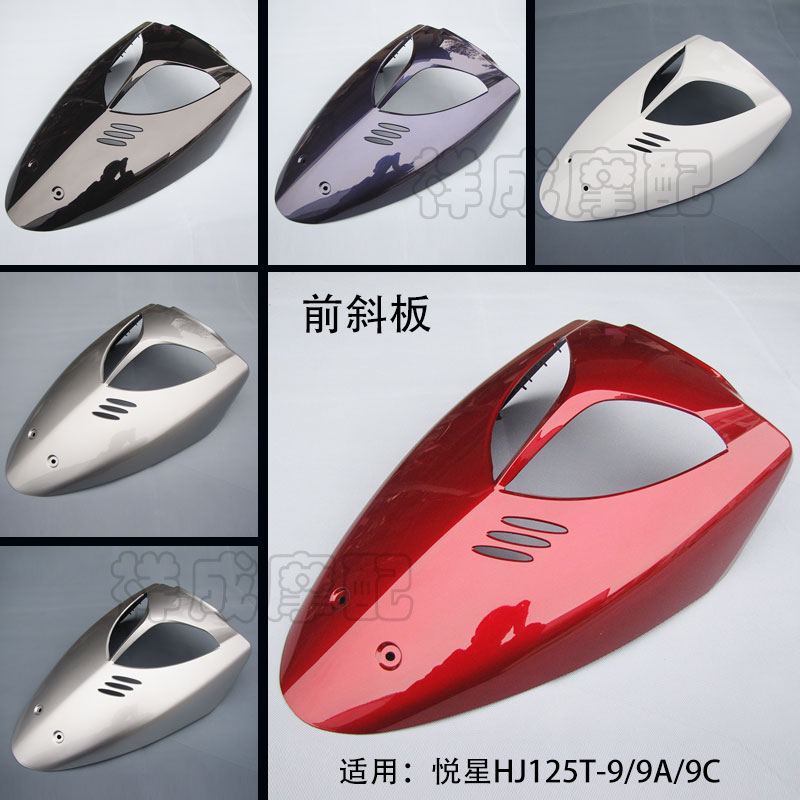 适用豪爵悦星HJ125T-9A-9C-9D摩托车前面板大板前斜板前脸前护板