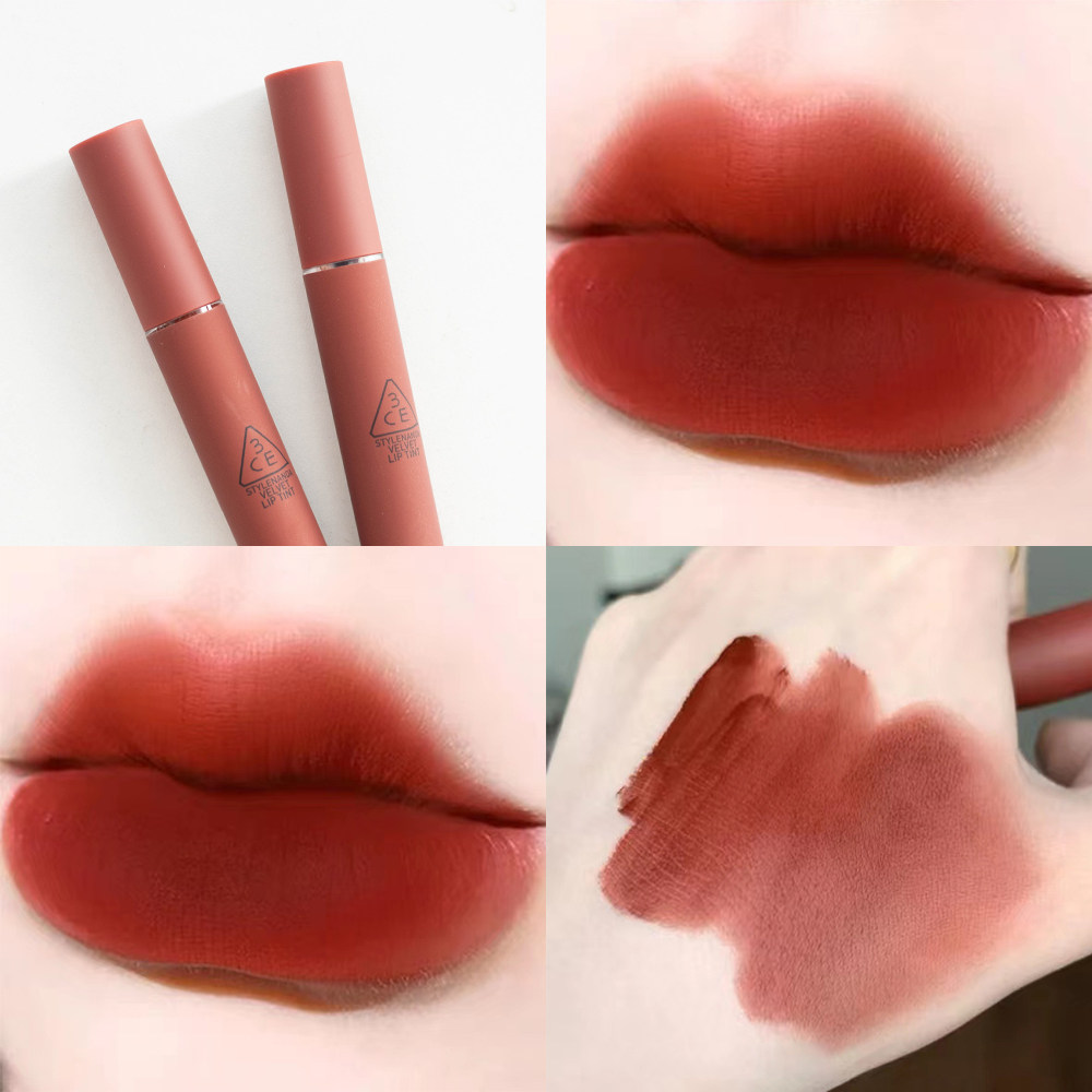 3ce唇釉雾面哑光持久显白不沾杯提升气色#taupe砖红#daffodil豆沙