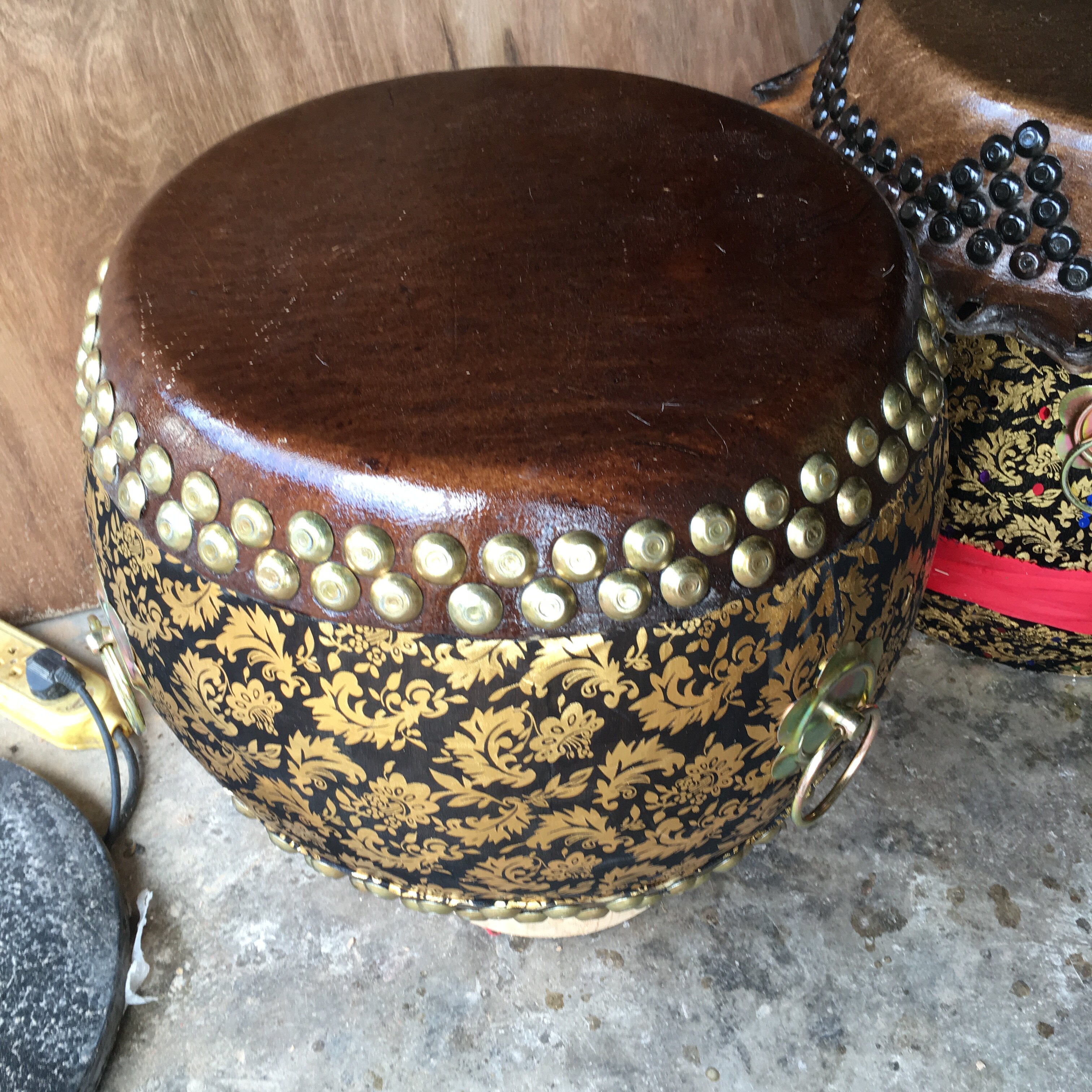 包邮12寸双面堂鼓牛皮鼓战鼓大鼓醒狮鼓表演鼓龙舟鼓南狮用品