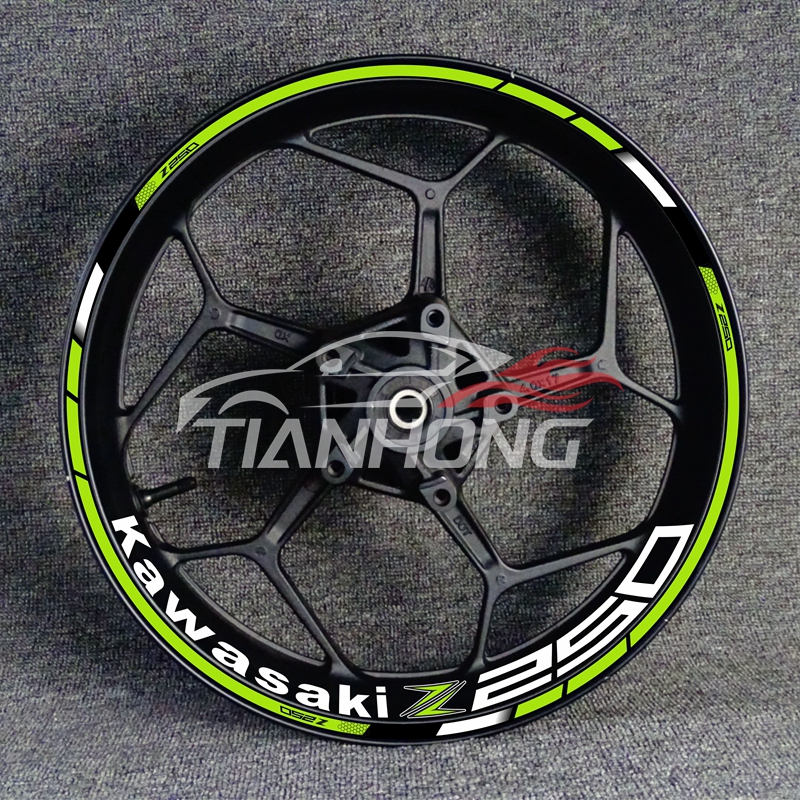 适用摩托车Z250Z650Z800Z900Z1000轮毂车圈钢圈改装个性贴纸贴花