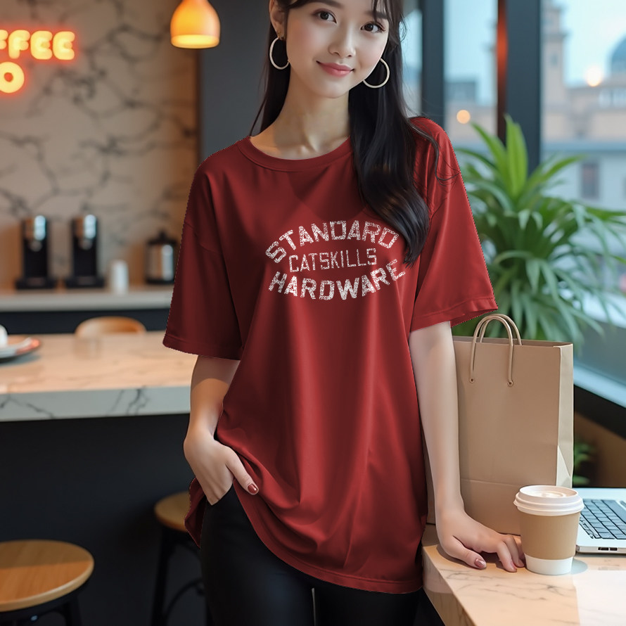 T恤女个性白色100%棉中长款显瘦夏半袖宽松时尚潮流新款韩版女装