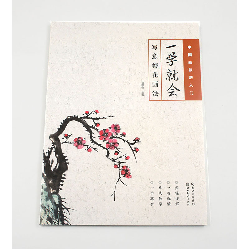 包邮一学就会写意梅花画法 主编郑宗修 湖北美术出版社 绘画技巧国画