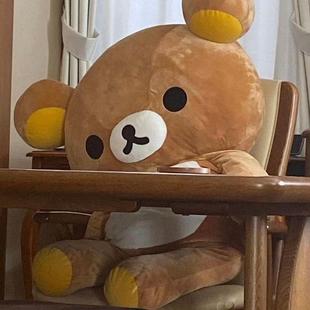 現貨特大號輕松熊Rilakkuma熊哥熊妹可愛站姿1米毛絨玩偶公仔 包郵