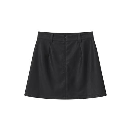 UUSSAN 经典返场 时髦百搭皮裙 裙裤款a字裙高腰包臀显瘦