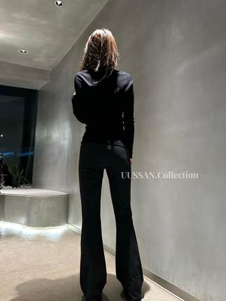 「UUSSAN羽扇丝集」chao白搭！人手一条的博主风喇叭裤！春夏薄款