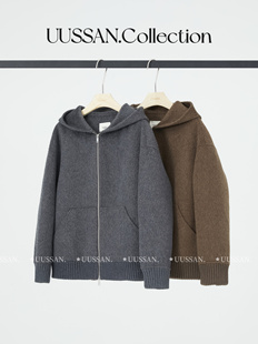 UUSSAN “玛黑区格雷系”高定苏力驼绒阿尔巴卡澳毛慵懒miu风卫衣