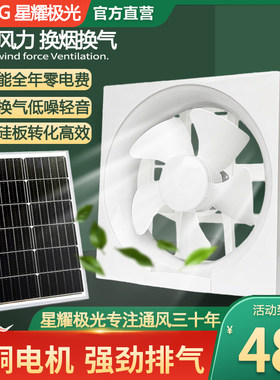 太阳能方形圆形直流排气扇免电费