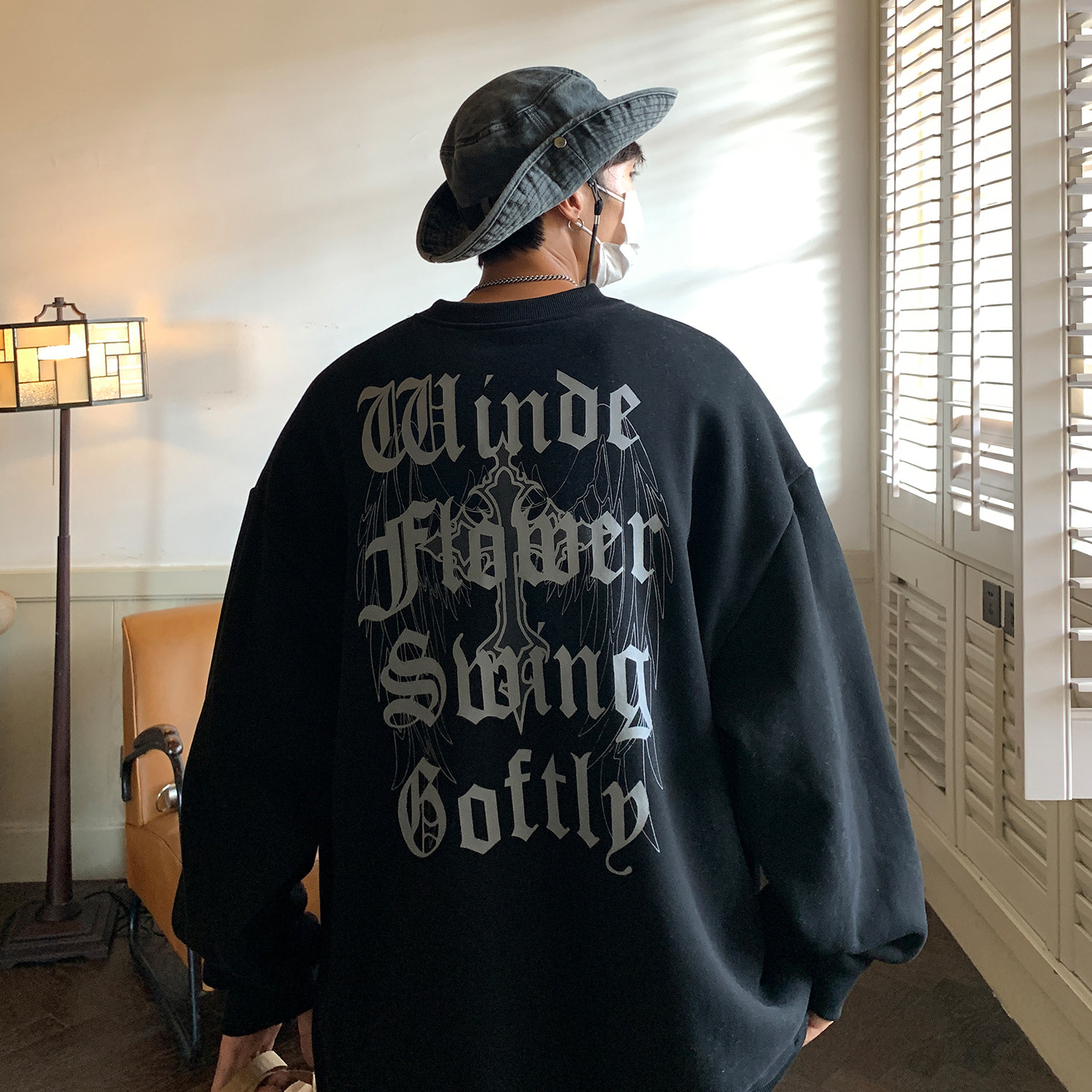 2026秋装高街字母印花宽松情侣卫衣大码外套D224P58男类，女装短外套，电商A335-1（原A458）