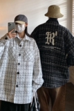 情侣装秋装小香风字母刺绣夹克宽松潮立领外套男D225P108女类，男装夹克，电商A335-1（原A458）