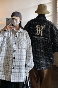 情侣装秋装小香风字母刺绣夹克宽松潮立领外套男D225 P108 女类图片