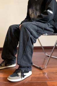 高街复古阔腿工装裤男韩版ins潮流大口袋休闲裤男女潮 K04 P68图片