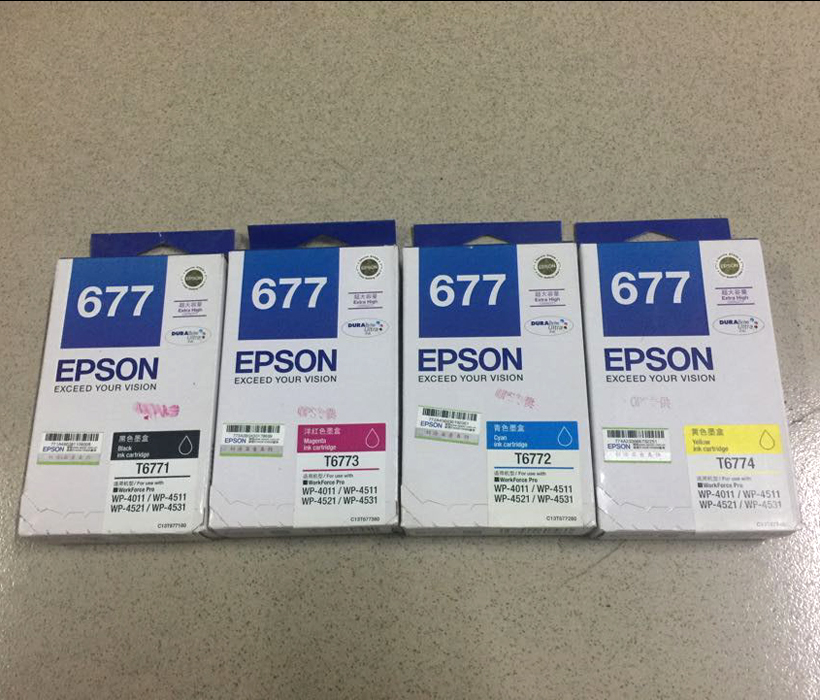 原装爱普生T6771 大容量黑色墨盒 T6781 WP-4511 4521 4011 墨水