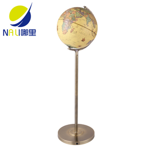 定制立式地球仪带灯32cm仿古复古高清家居装饰办公室落地摆件询价