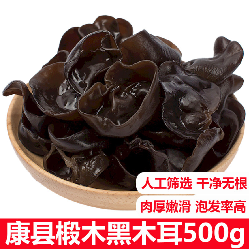 陇小邮 黑木耳干货500g康县椴秋木耳野生小碗耳干非柞水木耳