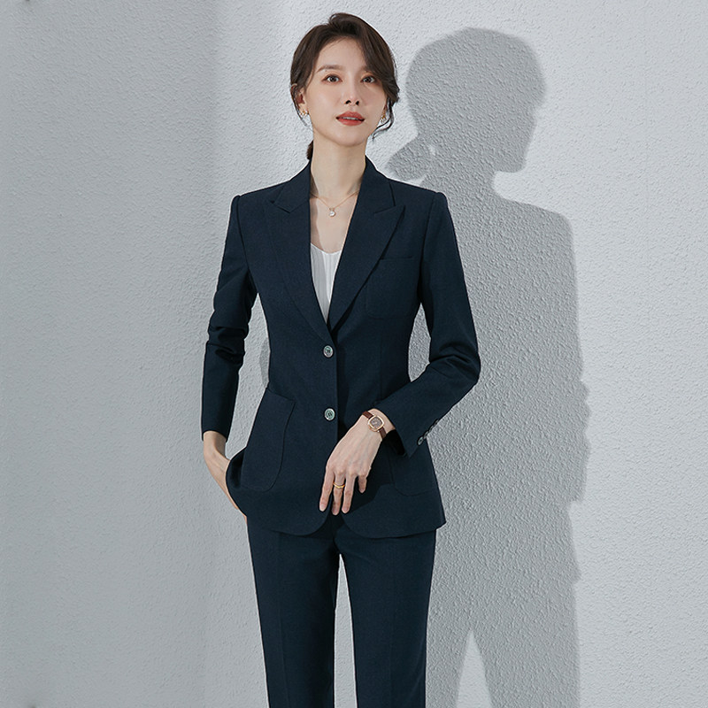 高级感西装套装女售楼部前台工作服时尚收腰显瘦销售经理职业装秋