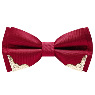 领结婚礼红色伴郎新郎衬衫领口配饰男士黑色学院风纯色蝴蝶结潮