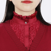 高端衬衣领子装 假领子女百搭假领春季 配毛衣衬衫 饰女士立领假衣领