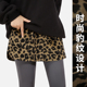 遮臀衬衫 高级秋冬豹纹屁帘女卫衣叠穿打底鲨鱼裤 遮屁股大码 半身裙