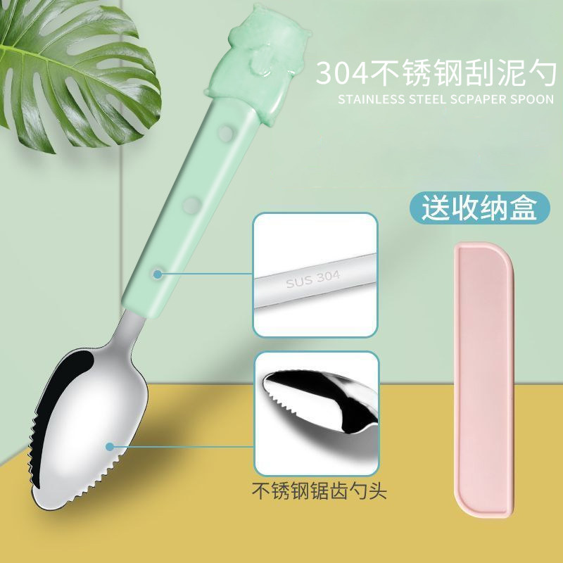 勺子辅食挖泥水果宝宝餐具神器图片