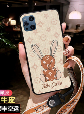 适用oppofindx3手机壳女款findx3pro防摔软壳findx2潮牌兔子2pro全包5g曲屏findx5pro保护套findx5新款por壳