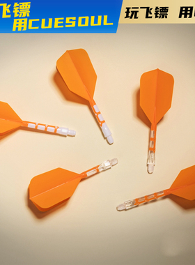 CUESOUL/Q獸ROST T19飞镖尾翼双色镖叶耐用配件飞标一体尾巴标翼