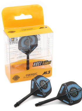 CUESOUL/Q獸Michael Roman 镖手定制小方叶镖翼飞镖尾翼黑色镖叶