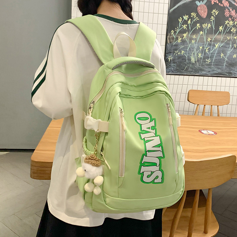 书包女初中生ins超火大容量休闲校园高颜值双肩包大学生旅行背包