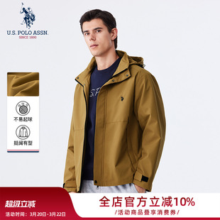 USPA官方连帽夹克外套男运动风衣新款休闲薄款保罗上衣