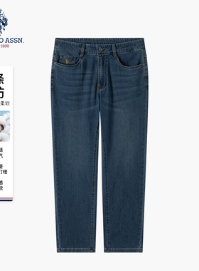 USPA男牛仔裤美式保罗宽松长裤休闲时尚百搭男装舒适不易变形裤子