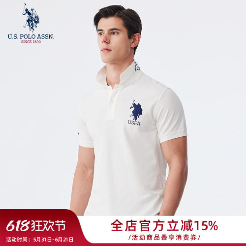 USPA夏季短袖商务休闲纯棉POLO衫