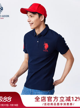 USPA美式休闲短袖POLO衫