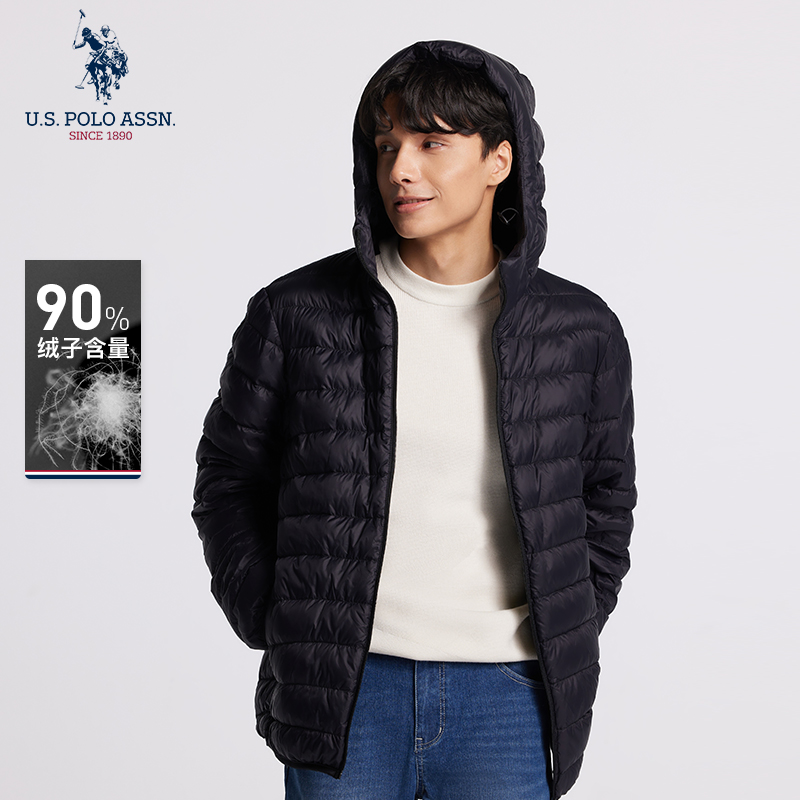 uspolo轻薄羽绒服情侣款马甲