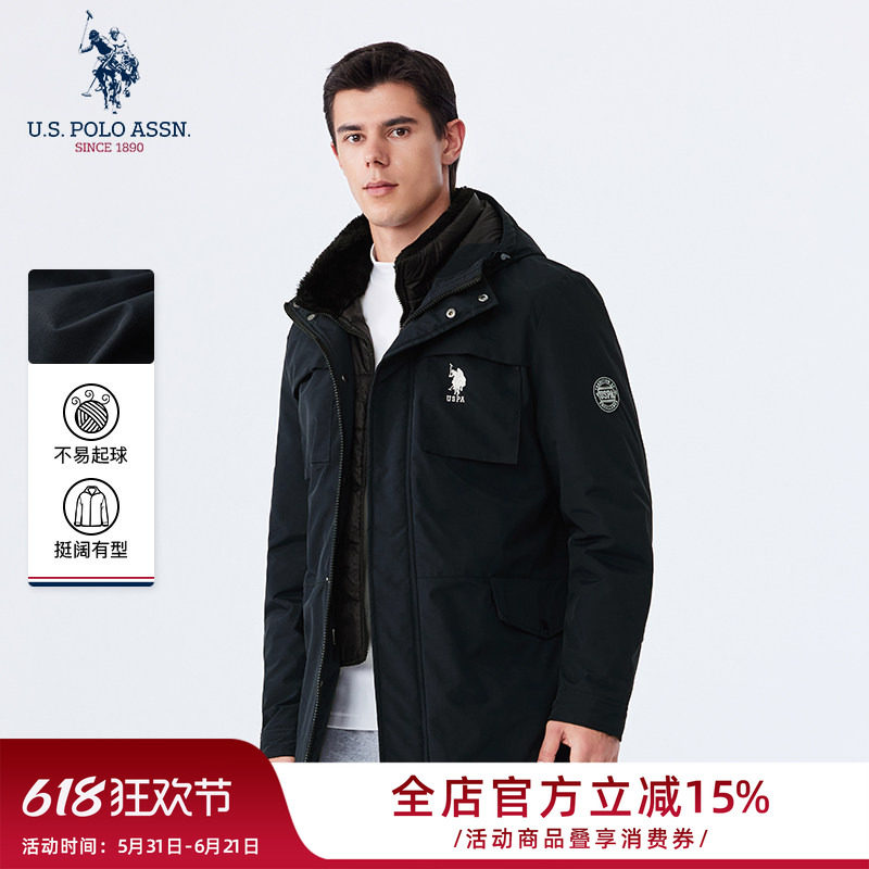 USPA棉衣男短款2023新款冬季保暖棉服男棉袄冬装上衣青年加厚外套