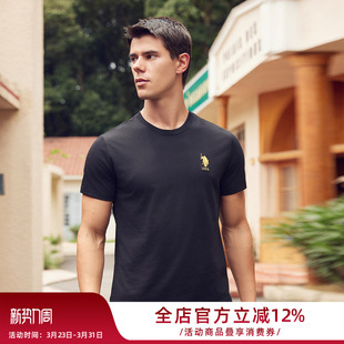 T恤男士 ASSN.短袖 夏季 圆领时尚 男 U.S. 休闲上衣白小T打底衫 POLO