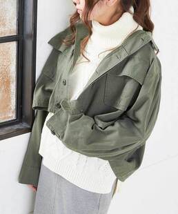春装新款宽松休闲工装外套日系潮女短款廓形上衣原宿风夹克小个子