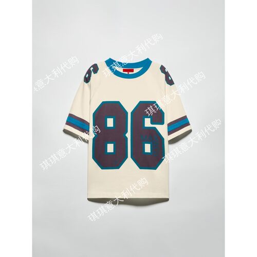 国现 MAXCO意大利代购 2025秋冬舒适86数字百搭T恤 LEAGUETEE