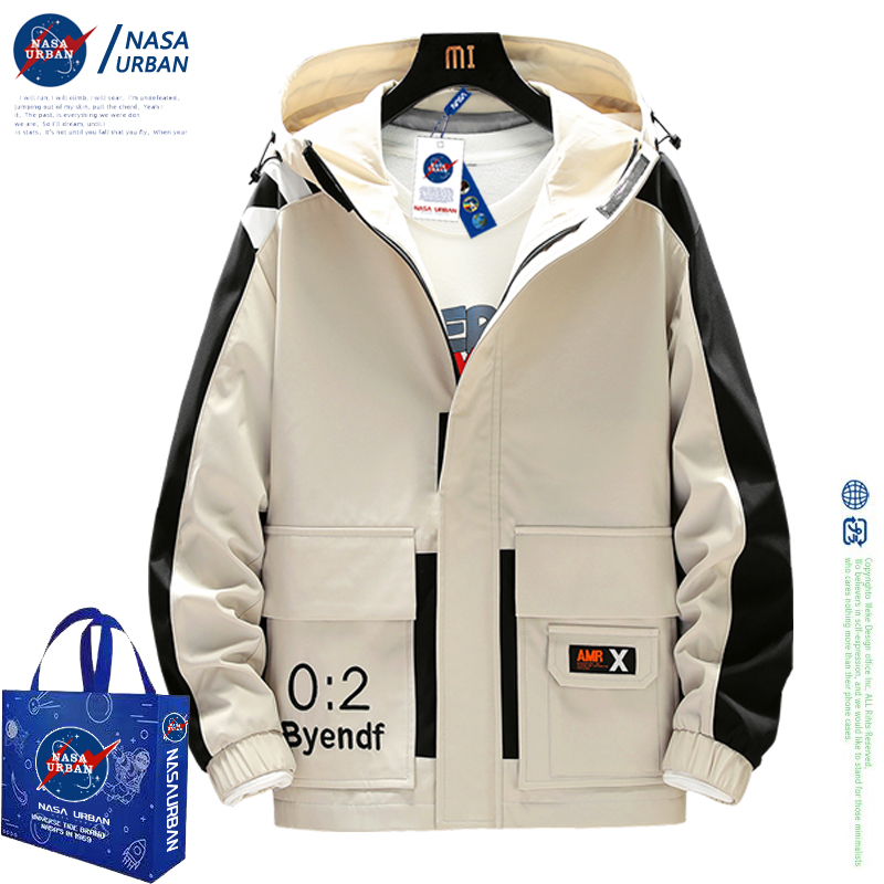 NASA URBAN联名款春秋季22新款外套男女同款连帽夹克潮牌情侣装3