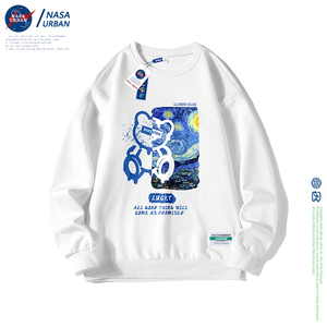 NASA URBAN联名款旗舰店秋季冬季加绒卫衣男女同款奥特莱斯情侣装