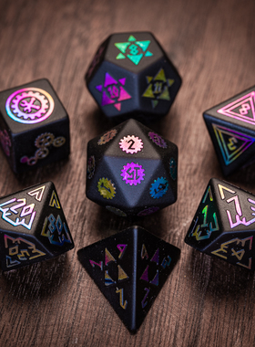 原创炼金术士-黑曜石 跑团骰子COC骰子DND龙与地下城克苏鲁万智牌