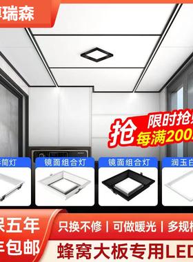 博瑞森蜂窝大板专用格栅LED方灯19x19照明灯嵌入式卡扣灯石膏板