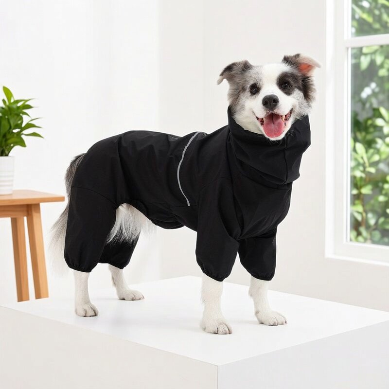 金毛大狗雨衣四脚防水拉布拉多边牧柴犬宠物中型大型犬雨天衣服